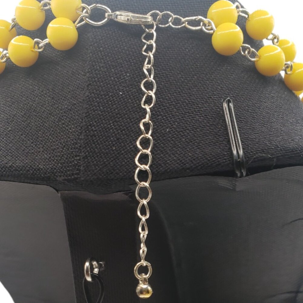 Retro Sunshiny Yellow Bubble Gum Graduated Beaded Chocker - Picture 4 of 11